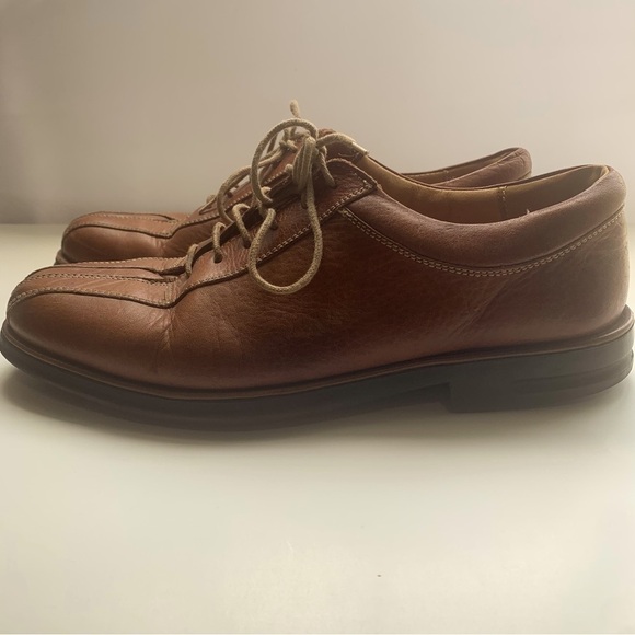Sandro Moscoloni Men’s Light Brown Comfort Walk Leather Oxford Made In Brazil - Picture 1 of 11